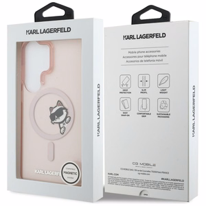 Karl Lagerfeld чехол IML Peekaboo Choupette MagSafe для Samsung Galaxy S26 Ultra розовый
