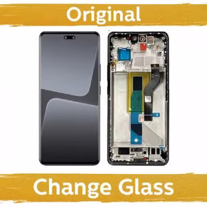LCD дисплей для Xiaomi 13 Lite с рамкой / чёрный (восстановленный: Китай)