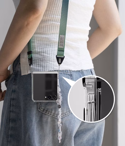 Ringke Fusion Flap dėklas, skirtas Samsung Galaxy Z Flip 8 – skaidrus