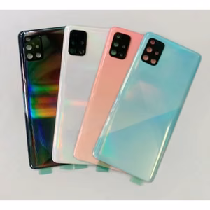 Back Cover Compatible With Samsung A715 A71 / Prism Crush Black / (With Camera Lens) HQ
