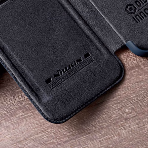 Nillkin Qin odinis dėklas telefonui Samsung Galaxy A73 rudas