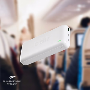 Išorinė baterija SBS TTBB20000PD20W 20000 mAh 20W Power Delivery su MicroUSB, USB-C, USB-A - balta