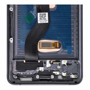 LCD ekranas, skirtas „SAMSUNG S20 Plus“, juodas „SOFT OLED“ su rėmeliu