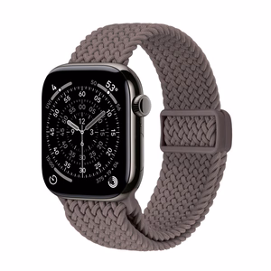 Crong Wave Band braided Apple Watch band, 44/45/46/49 mm, brown