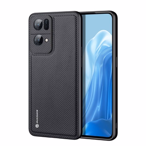 Dux Ducis Fino dėklas padengtas nailono medžiaga Oppo Reno7 Pro 5G juodas