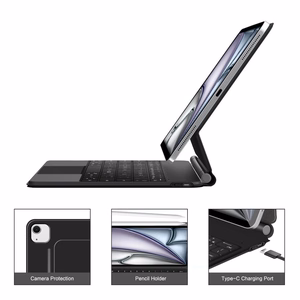 Tech-Protect Smartcase Magnetinis su klaviatūra iPad Pro 12.9” 2020 / 2021 / 2022 / iPad Air 13” 2024 / 2025 - Juodas