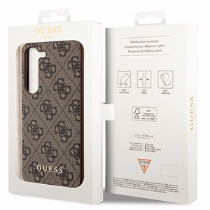 Guess 4G Charms Collection dėklas telefonui Samsung Galaxy A35 - rudas