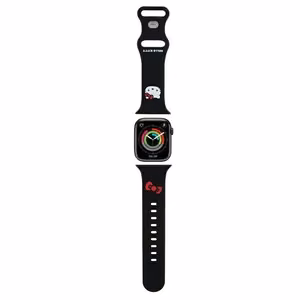 Hello Kitty silikoninis Kitty Head dirželis Apple Watch 38/40/41mm - juodas