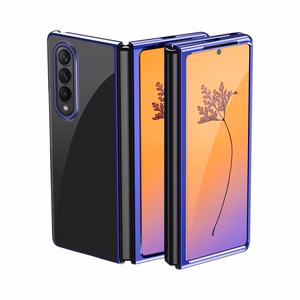 Plating Case чехол для Samsung Galaxy Z Fold 4 чехол с металлической рамкой синий