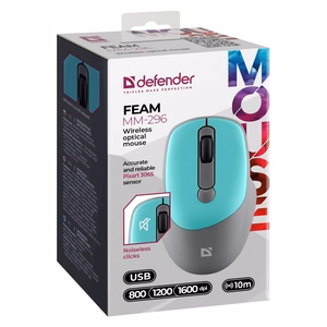 DEFENDER FEAM MM-296 RF tylioji pelė mėtų spalvos
