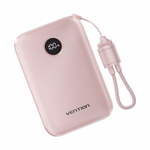 Vention 10000 mAh išorinis akumuliatorius 2xUSB-C 1xUSB-A 22,5 W, rožinis