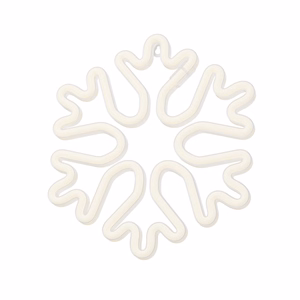 Forever Light FLNE20 snowflake-shaped Christmas LED neon light, white