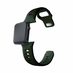 38/40/41/42 mm Dark Green (small) - 3mk Silicone Watch Strap for Apple
