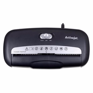 Activejet ASH-0601S shredder, P-2, 10 l, 6 mm strip, 6 sheets, black.