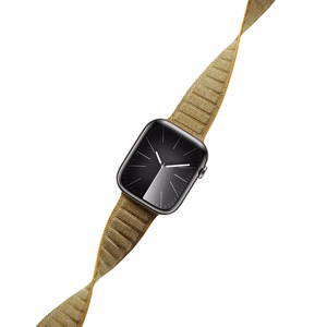 Crong Melange magnetinis dirželis, skirtas Apple Watch 38 / 40 / 41 mm ir 42 mm (Series 10 / 11), geltonas melanžas