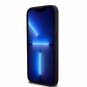 DKNY Skystas silikoninis baltas spausdintas logotipas magnetinis dėklas telefonui iPhone 14 Pro - juodas
