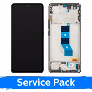 LCD Display Compatible Xiaomi Redmi Note 14 5G / Poco M7 Pro 5G with Frame / midnight black / (Service Pack)