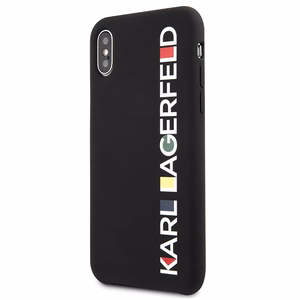 Чехол Karl Lagerfeld Glossy Bauhaus для iPhone X/XS - чёрный