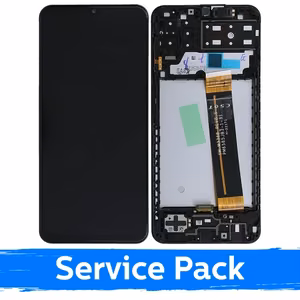 LCD дисплей для Samsung A137 A13 чёрный с рамкой (Service Pack)