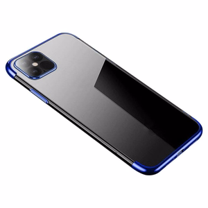 Clear Color Case Gel TPU elektroplokštės rėmo dangtelis Samsung Galaxy A22 4G mėlynas