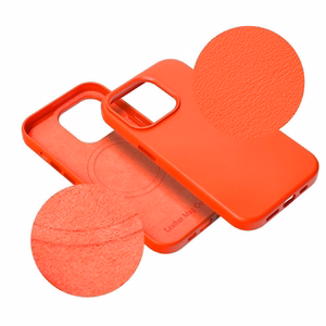 Dėklas Leather Mag Cover (MagSafe) skirtas iPhone 16 Plus raudonas