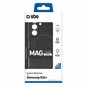 SBS Instinct Mag MagSafe suderinamas dėklas skirta Samsung Galaxy S26 Plus juodas
