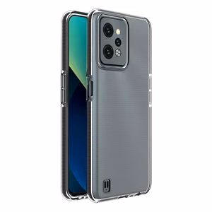Spring Case dėklas Realme C31 silikoninis dangtelis su rėmeliu juodas