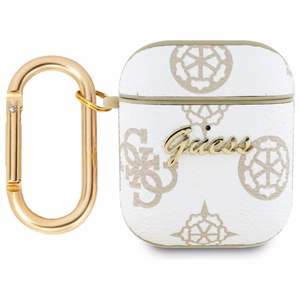 Guess GUA2PG4GPH AirPods 1/2 dėklas baltas 4G Hook