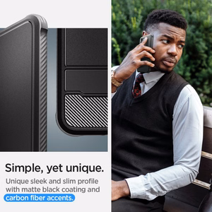 Чехол Spigen Rugged Armor для Samsung Galaxy S23 — матовый чёрный