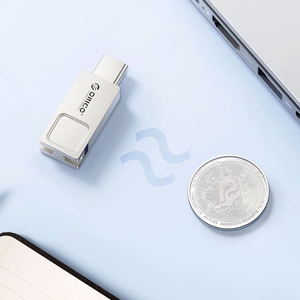 Orico U301 USB atmintinė, 128 GB, USB-A/USB-C, USB 3.2 Gen 1, sidabro spalvos