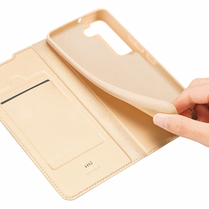Dux Ducis Skin Pro dėklas atverčiamas dėklas Samsung Galaxy S22 + (S22 Plus) auksinis