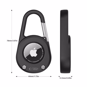 Tech-Protect Slidelock Чехол-карабин для Apple AirTag 1/2 - чёрный