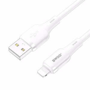 BWOO X329L silikoninis kabelis USB – Lightning 3A 1m baltas