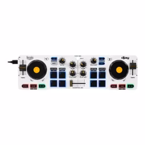 Hercules DJControl Mix – Bluetooth USB DJ valdiklis su garsiakalbiais