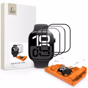 Tech-Protect Easy Set Flex+ Закалённое стекло 3 шт. для Apple Watch 42 мм чёрное