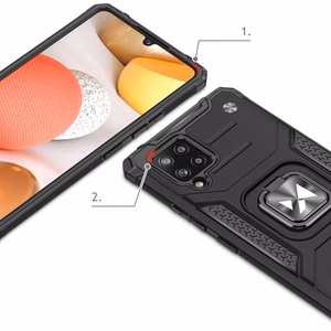 Wozinsky Ring Armor dėklas su stovu tvirtas apsauginis dangtelis Samsung Galaxy A42 5G mėlynas