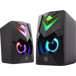 DEFENDER J4 2.0 6W LED USB kompiuterio garsiakalbiai, juodi