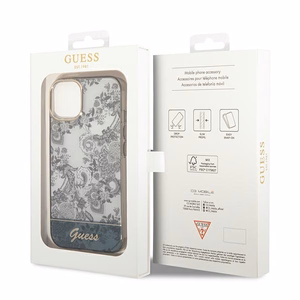 Guess GUHCP14MHGPLHG iPhone 14 Plus 6.7 "pilkas/pilkas kietas dėklas Porcelain Collection