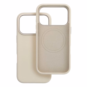 Dėklas skirtas iPhone 15 PRO Forcell F-Protect Frame Premium suderinamas su Magsafe senovinė balta