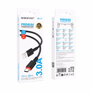 Borofone Кабель BX110 Beneficio - USB на Type C - 2,4A 1 метр черный