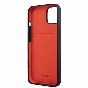 Ferrari FESSIHCP13SBK iPhone 13 mini 5.4" juodas/juodas kietas dėklas silikoninis