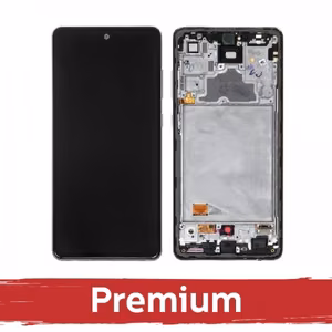 LCD Ekranas suderinamas su Samsung A725 A72 su rėmeliu / Juodas / OEM
