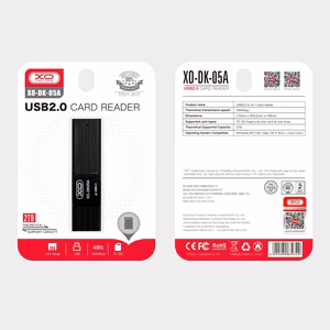 XO card reader 2 in 1 DK05A USB 2.0 black