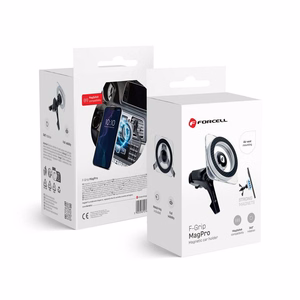 Automobilinis laikiklis Forcell F-GRIP (MagSafe) tvirtinamas ant ventiliacijos grotelių juodas