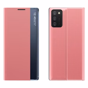 Чехол New Sleep Case с функцией подставки для Samsung Galaxy A03s (166.5) розовый