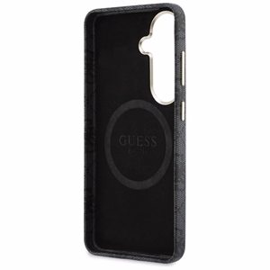 Guess 4G Rhinestone Round Logo MagSafe Case for Samsung Galaxy S26 - Black