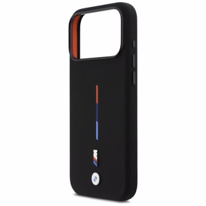BMW M Silicon Tricolor Line MagSafe Case for iPhone 17 Pro Max - Black