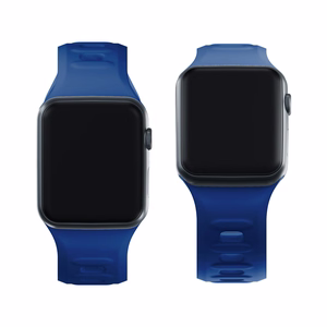 38/40/41/42 mm Blue (small) - 3mk Silicone Watch Strap for Apple