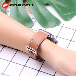 FORCELL F-DESIGN FA20 ekologiškos odos dirželis APPLE Watch 38 / 40 / 41 mm raudonas