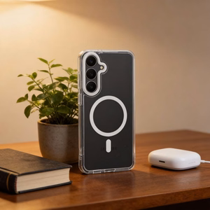 Чехол Samsung S26 ULTRA Frame Clear Hybrid Mag Cover совместимый с MagSafe прозрачный